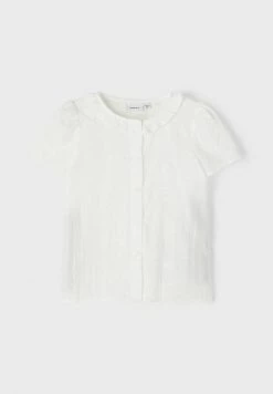 Name It Kinder KURZARM HISOL - Hemdbluse - White Alyssum -Name it Verkäufe 06677feefa3f463b8d7c0e414f4b6959