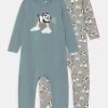 Name It NMNMAPANDA NIGHTSUIT UNISEX 2 PACK - Pyjama - Grey Melange