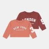 Name It Kinder NKFNENOK BOXY CROP 2 PACK - Langarmshirt - Crabapple