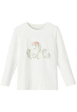 Name It Kinder MIT LANGEN ARMELN EINHORN - Langarmshirt - White Alyssum