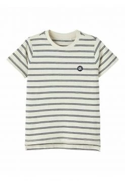 Name It Kinder GESTREIFTER - T-Shirt Print - Whitecap Gray
