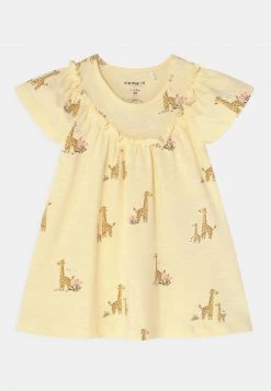 Name It Kinder NBFJANNIE - Jerseykleid - Lemon Icing