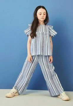 Name It JAMINE GESTREIFTE - Stoffhose - Serenity | Kinder