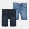 Name It Kinder NKMRYAN LONG SHORTS CAMP 2PACK - Jeans Shorts - Dark Blue Denim