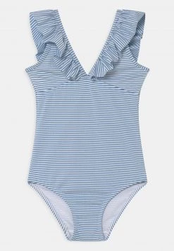 Name It Kinder NKFZANNAH SWIMSUIT BOX - Badeanzug - Silver Lake Blue