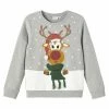 Name It Kinder WEIHNACHTSGLITZER- - Sweatshirt - Grey, White