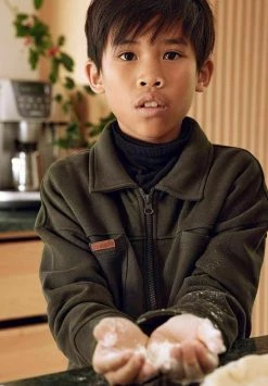 Name It Kinder LANGARM - Sweatjacke - Olive/ Dark Green