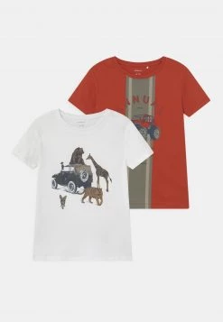 Name It Kinder NMMBERTIL 2 PACK - T-Shirt Print - Ketchup/bright White