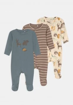 Name It NBNMIO NIGHTSUIT 3 PACK UNISEX - Strampler - Whitecap Gray