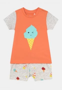 Name It NBMJEFF SET UNISEX - T-Shirt Print - Light Grey Melange