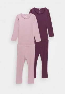 Name It Kinder NBFROSEMARIE SET 2 PACK - Leggings - Hosen - Italian Plum/deauville Mauve