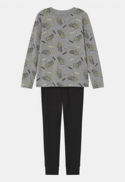 Name It Kinder NKMNIGHT TIGER GLOW SET - Nachtwäsche Set - Grey Melange