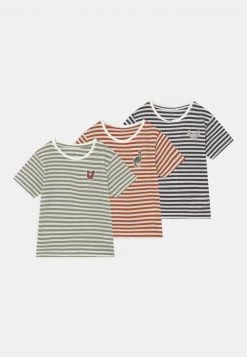 Name It Kinder NMMZAC 3 PACK - T-Shirt Print - Umber