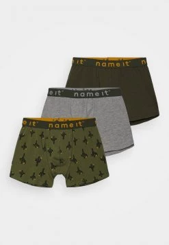 Name It Kinder NKMBOXER 3 PACK - Panties - Olive Night/grey