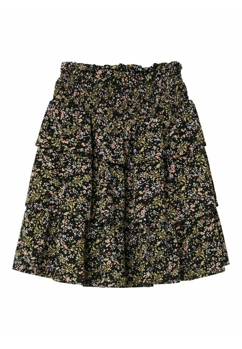 Name It Kinder ROCK GEBLÜMTER - A-Linien-Rock - Black 3 Name It Kinder ROCK GEBLÜMTER - A-Linien-Rock - Black