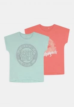 Name It Kinder NKFVIOLET LOOSE 2 PACK - T-Shirt Print - Glacier