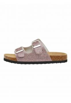 Name It Kinder GLITZER - Pantolette Flach - Silver Colour