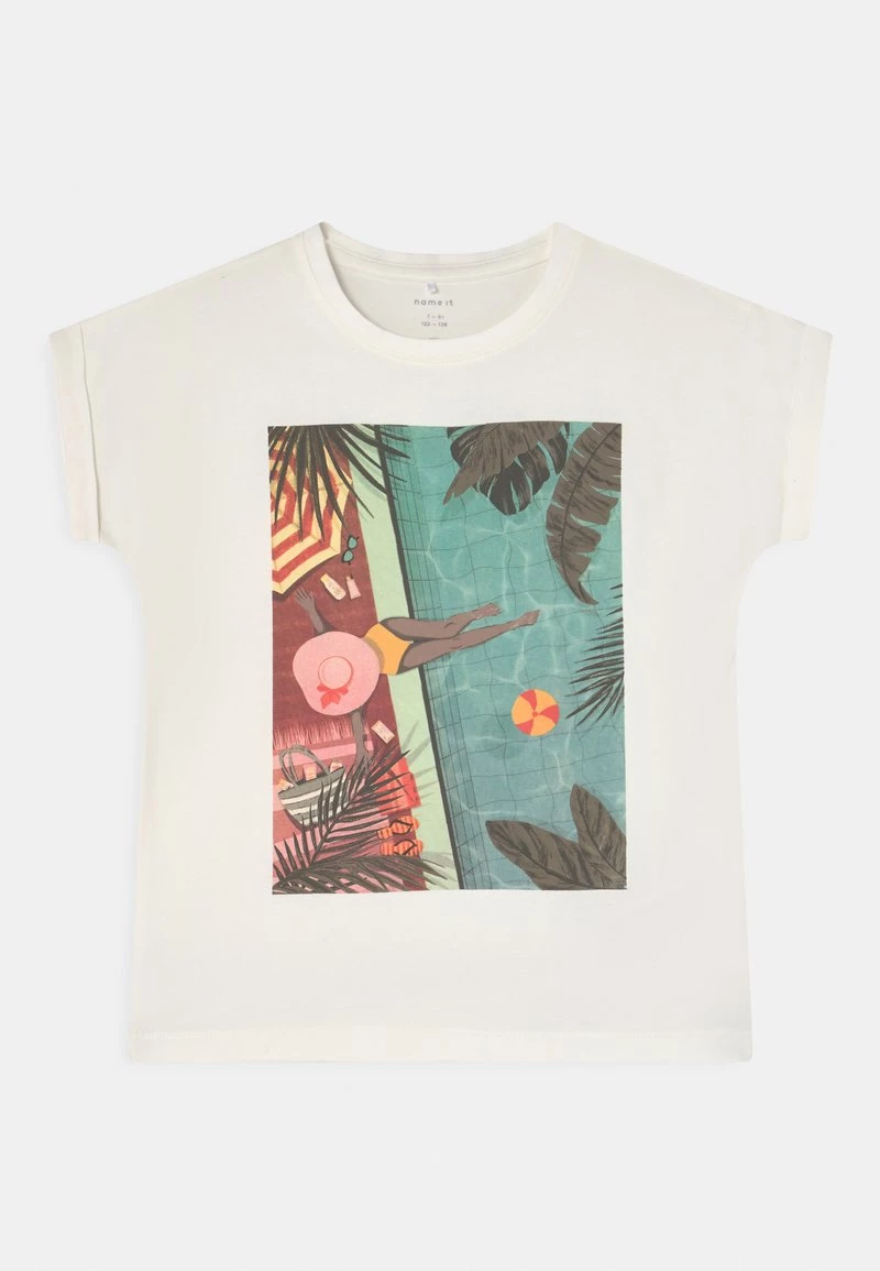 Name It Kinder NKFHOLINDA BOX - T-Shirt Print - White Alyssum 3 Name It Kinder NKFHOLINDA BOX - T-Shirt Print - White Alyssum