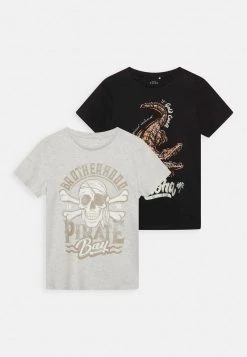 Name It Kinder NKMVAROCK 2 PACK TOP - T-Shirt Print - Black