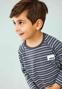 Name It Kinder LANGEN ÄRMELN - Langarmshirt - Grey/light Blue/beige