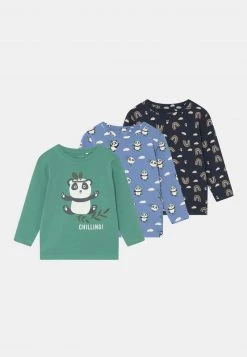 Name It NBMMOPANDA UNISEX 3 PACK - Langarmshirt - Colony Blue
