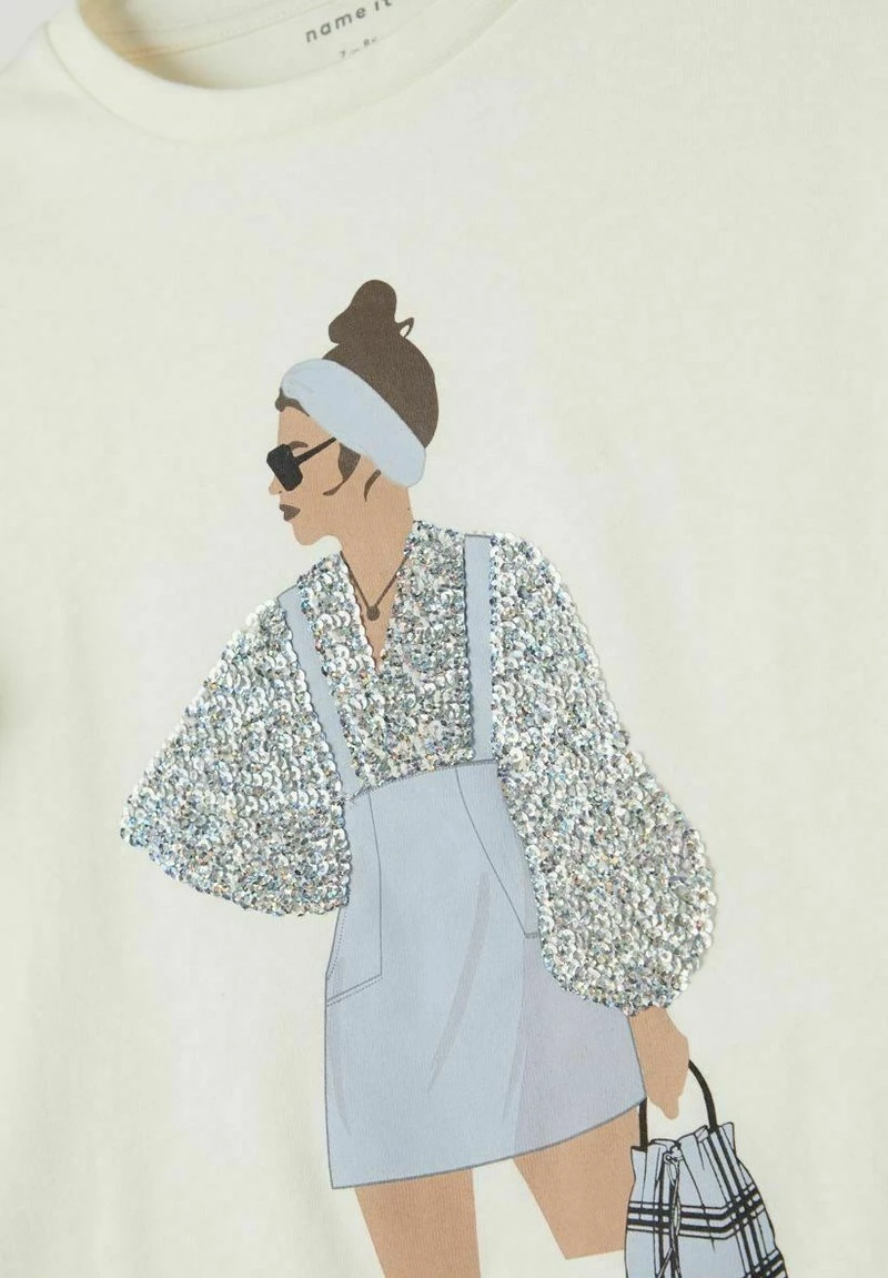 Name It Herren PAILLETTEN - Langarmshirt - White Alyssum 4 Name It Herren PAILLETTEN - Langarmshirt - White Alyssum – Bild 2