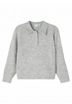 Name It LANGÄRMELIGE - Poloshirt - Grey Melange | Kinder