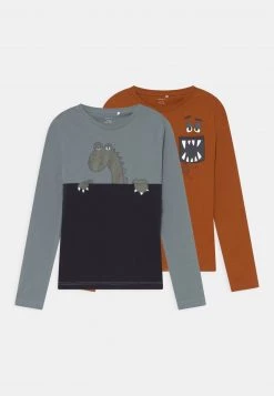Name It Kinder NMMTROE CAMP 2 PACK - Langarmshirt - Cognac/blue