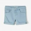 Name It Kinder SLIM FIT - Jeans Shorts - Light Blue Denim