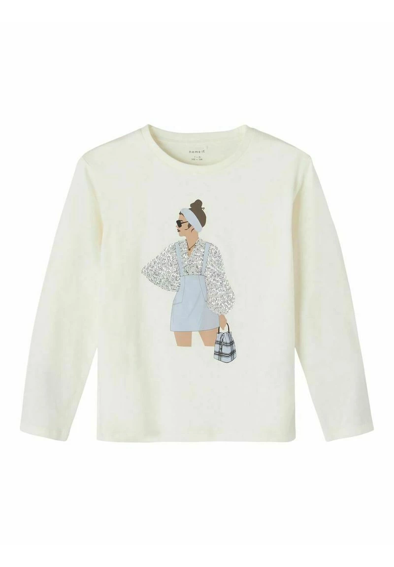 Name It Herren PAILLETTEN - Langarmshirt - White Alyssum 3 Name It Herren PAILLETTEN - Langarmshirt - White Alyssum