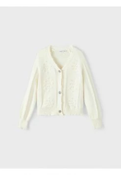 Name It Kinder FRODINA - Strickjacke - White Alyssum -Name it Verkäufe 6b18655584b04666af8b7fc99b1a34ec