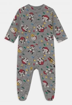 Name It MICKEY ORANE NIGHTSUIT UNISEX - Strampler - Grey Melange
