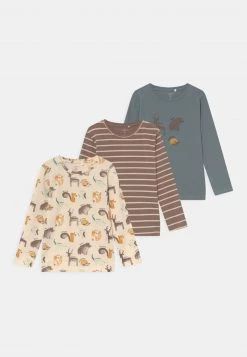 Name It Kinder NMNMIO 3 PACK - Langarmshirt - Whitecap Gray