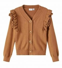 Name It Kinder RÜSCHEN - Strickjacke - Toasted Coconut