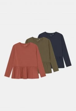 Name It Kinder NKFVIDAISY BOXY 3 PACK - Langarmshirt - Etruscan Red