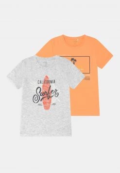 Name It NKMVUX 2 PACK - T-Shirt Print - Light Grey Melange | Kinder