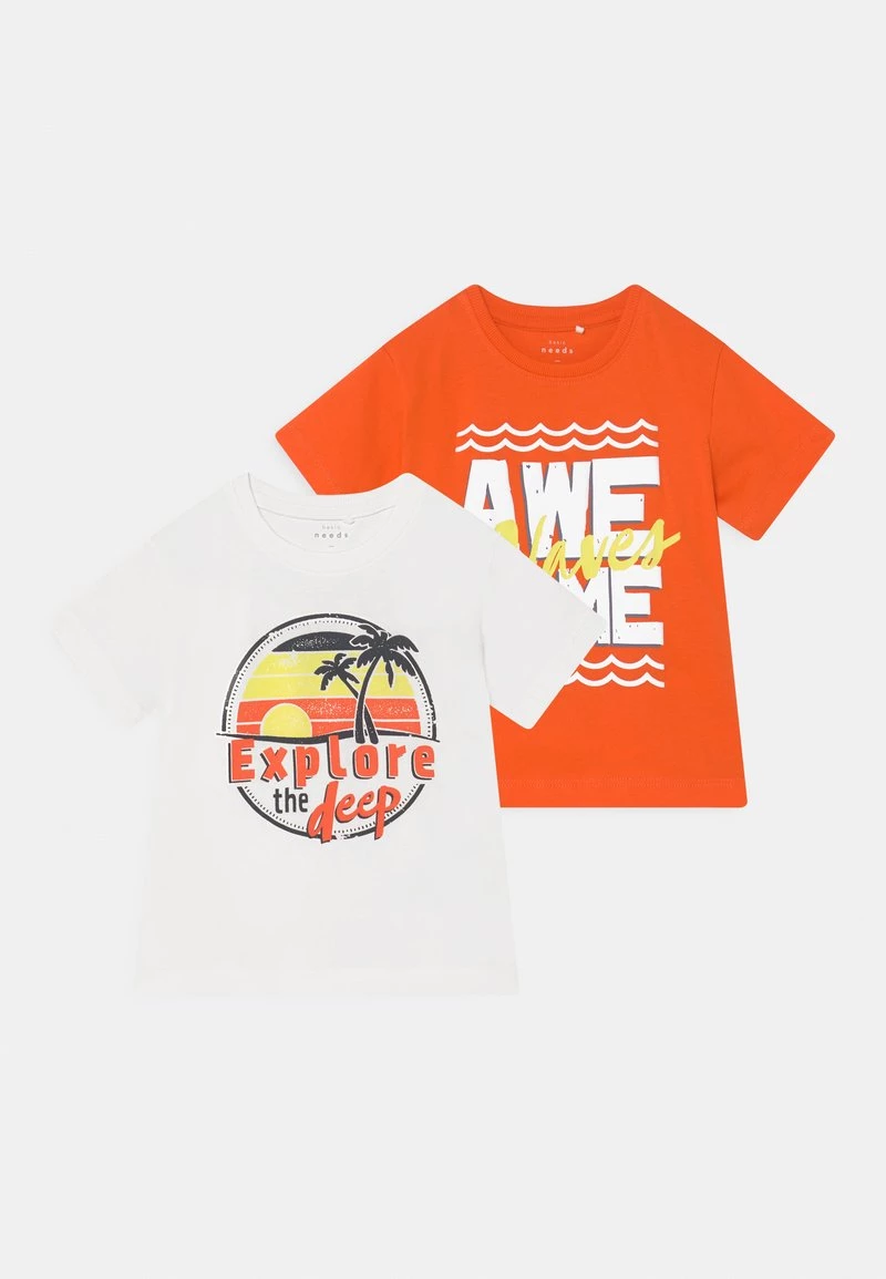 Name It Kinder NMMVAGNO LOOSE 2 PACK - T-Shirt Print - White Alyssum 3 Name It Kinder NMMVAGNO LOOSE 2 PACK - T-Shirt Print - White Alyssum