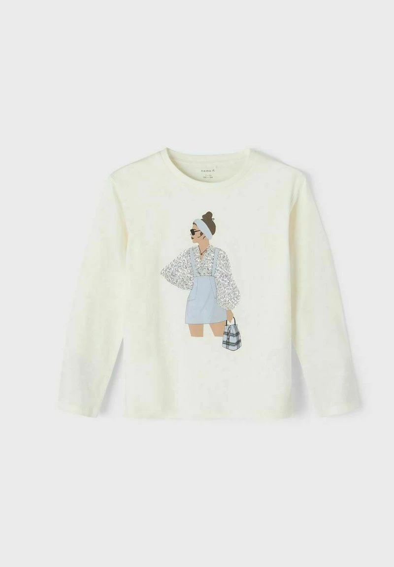 Name It Herren PAILLETTEN - Langarmshirt - White Alyssum 5 Name It Herren PAILLETTEN - Langarmshirt - White Alyssum – Bild 3