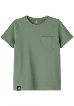 NAME IT T-SHIRT STAY WILD - T-Shirt Basic - Hedge Green | Kinder