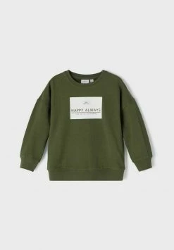 Name It Kinder HAPPY ALWAYS - Sweatshirt - Olive Night -Name it Verkäufe abb574002a1644d591da80ec4ffc7446