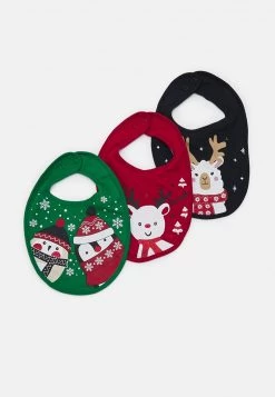 Name It NBNRECHRIST SCARF BIB 3 PACK UNISEX - Lätzchen - Dark Sapphire/green/red