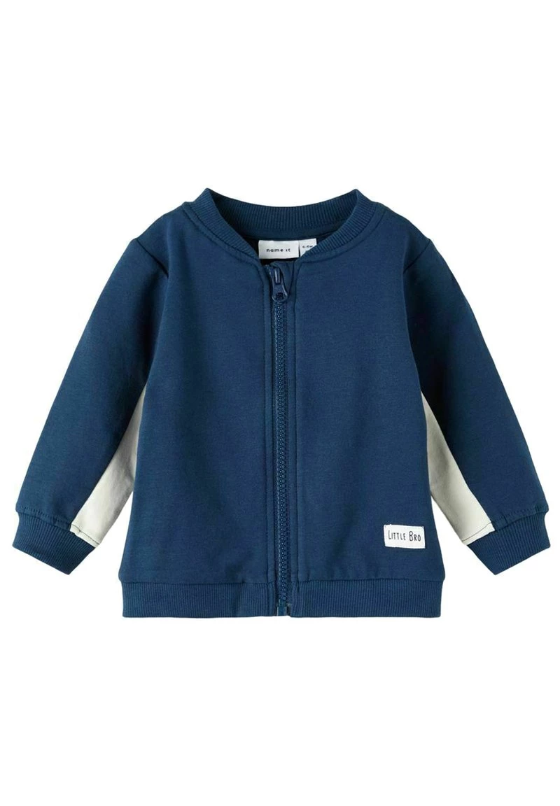 Name It Kinder LITTLE BRO - Sweatjacke - Dark Blue 3 Name It Kinder LITTLE BRO - Sweatjacke - Dark Blue