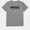 Name It NKMNAHID FORTNITE BOX UNISEX - T-Shirt Print - Grey Melange