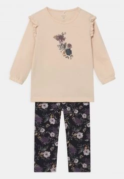 Name It Kinder NBFSISSEL SET - Leggings - Hosen - White Cap/gray