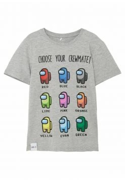 Name It AMONG US - T-Shirt Print - Grey Melange | Kinder