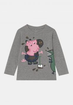 Name It Kinder NMMPEPPAPIG DYLAN - Langarmshirt - Grey Melange