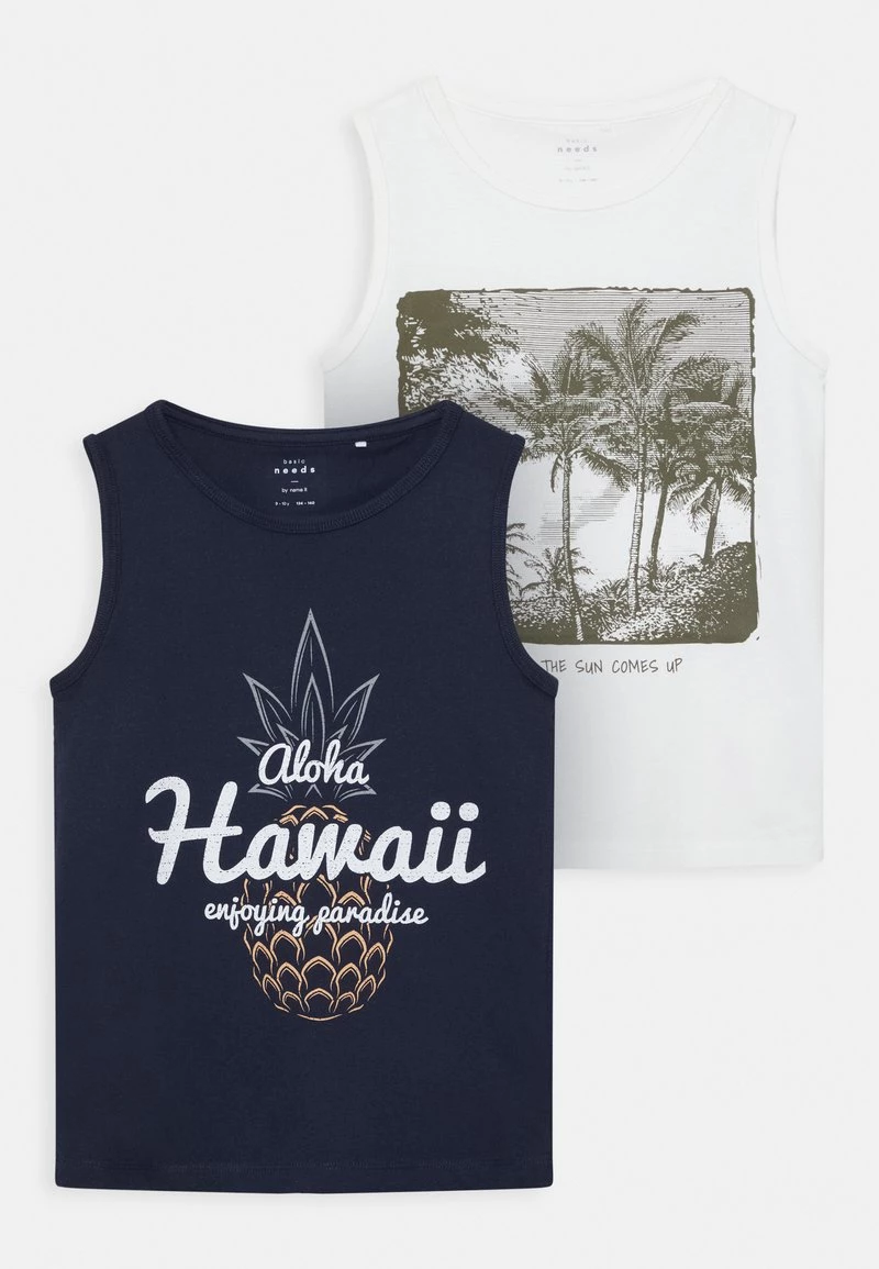 Name It Kinder NKMVICTOR TANK 2 PACK - Top - Dark Sapphire/white Alyssum 2 Name It Kinder NKMVICTOR TANK 2 PACK - Top - Dark Sapphire/white Alyssum