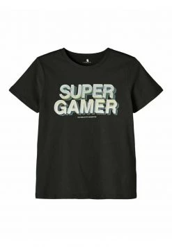 Name It Kinder SUPER GAMER - T-Shirt Print - Black
