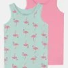 Name It Kinder NMFTANK FLAMINGO 2 PACK - Unterhemd/-shirt - Glacier